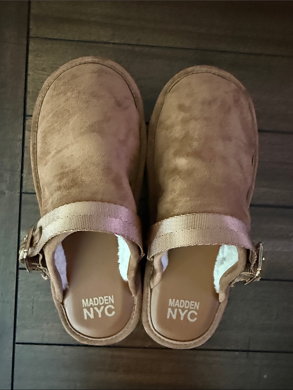 Madden NYC Kids Cozy Slip-On Clog in Light Brown